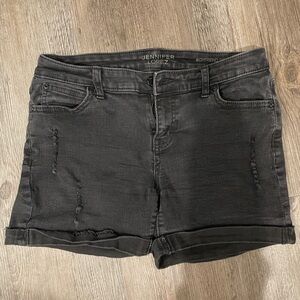 Jennifer Lopez Charcoal Boyfriend Shorts